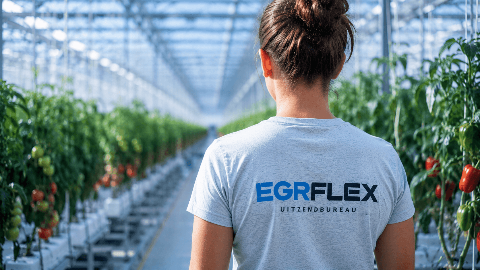 EGR Flex medewerker aan het werk in de kas